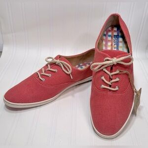 Born Casual Comfort Nautical Canvas Rope Laces Salmon Color Sneaker Size 11M New